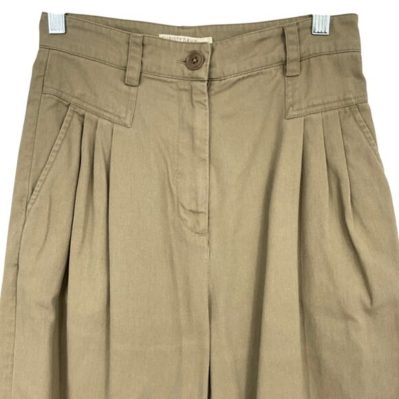 Christy Dawn Judene Pants Stone Size 2 Pleated Tan Olive - Picture 3 of 10